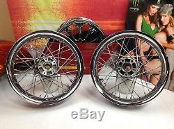 00-08 Genuine Harley Touring 16x3 Wheel Laced Front & Rear 40 spoke Smooth