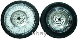 01 Harley Softail Standard OEM Front Rear Wheel Rim Tire Spoked MH90-21 54H 1338