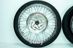 01 Harley Softail Standard OEM Front Rear Wheel Rim Tire Spoked MH90-21 54H 1338