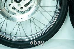 01 Harley Softail Standard OEM Front Rear Wheel Rim Tire Spoked MH90-21 54H 1338