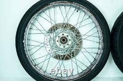 01 Harley Softail Standard OEM Front Rear Wheel Rim Tire Spoked MH90-21 54H 1338