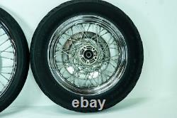 01 Harley Softail Standard OEM Front Rear Wheel Rim Tire Spoked MH90-21 54H 1338