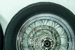 01 Harley Softail Standard OEM Front Rear Wheel Rim Tire Spoked MH90-21 54H 1338
