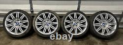 04-10 Bmw E60 5 Series 19 Front Rear M Double Spoke Alloy Rim Wheel Set Oem