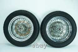04 Harley Heritage Softail Classic OEM Front Rear Wheel Rim Tire Spoked 16 1345