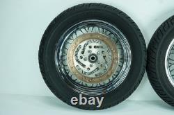 04 Harley Heritage Softail Classic OEM Front Rear Wheel Rim Tire Spoked 16 1345