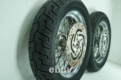 04 Harley Heritage Softail Classic OEM Front Rear Wheel Rim Tire Spoked 16 1345
