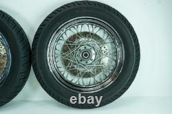 04 Harley Heritage Softail Classic OEM Front Rear Wheel Rim Tire Spoked 16 1345