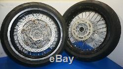 05-19 2006 DRZ400SM Front Rear Wheel Tire rim hub bearing spokes weel assembly