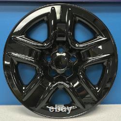 06-12 Toyota RAV4 # 7975G-B 17 5 Spoke GLOSS BLACK Wheel Skins / HUBCAPS SET 4