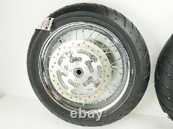 06-17 Harley FXD Dyna Chrome Laced Spoke Rear and Front Wheel 17 X 4.5 / 3
