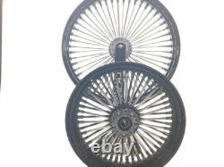 07 08 Harley FLHT Electra Glide Fat Spoke Wheel Rim Set STRAIGHT 21X2.15 18X4.25