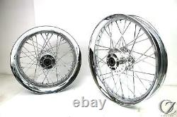 07 HARLEY FXD DYNA SUPER GLIDE Front Rear Rim Wheel Smooth Profile Spoke Set