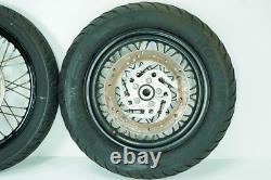 08 Harley Sportster Nightster Front & Rear Wheel Rim RUSTY spokes 100-90/19 1332