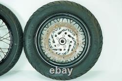 08 Harley Sportster Nightster Front & Rear Wheel Rim RUSTY spokes 100-90/19 1332