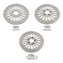 11.5Brake Rotors 2pc Front & 1pc Rear Super Spoke SS For Harley Touring Softail