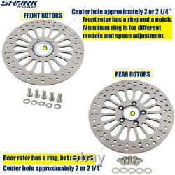 11.5Brake Rotors 2pc Front & 1pc Rear Super Spoke SS For Harley Touring Softail