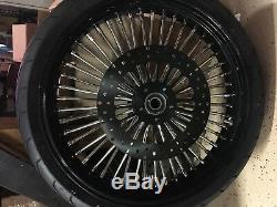 11.5 Black Super Spoke Front & Rear Rotors & 2 Lyndall Pads Kit 00-07 Harley