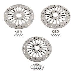 11.5 Brake Rotors 2 Front & 1 Rear For Harley Touring Super Spoke SS 3PCS Nice