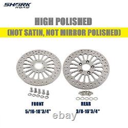 11.5 Brake Rotors 2 Front & 1 Rear For Harley Touring Super Spoke SS 3PCS Nice