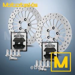 11.5 Harley Super Spoke Rotor With Brake Pads For Softail Models Front & Rear