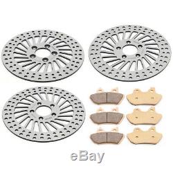 11.5 Spoke Brake Disc Rotors + Pads Electra Glide Classic / Ultra Classic 00-07