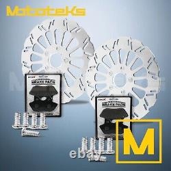 11.8 11.5 HARLEY SUPER SPOKE ROTOR With BRAKE PADS FOR DYNA MODELS FRONT&REAR SET