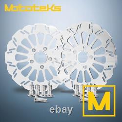 11.8 11.5 HARLEY SUPER SPOKE ROTOR With BRAKE PADS FOR DYNA MODELS FRONT&REAR SET