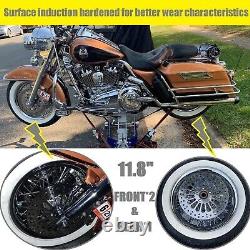 11.8 Brake Rotors 3pcs 2Front+1Rear Super Spoke Polished 2008-2013 For Harley