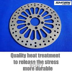 11.8 Brake Rotors 3pcs 2Front+1Rear Super Spoke Polished 2008-2013 For Harley