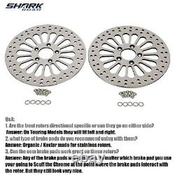 11.8 Front & Rear Brake Rotors For 2008-2013 Harley Touring Super Spoke SS