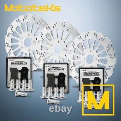 11.8 HARLEY SUPER SPOKE ROTOR With BRAKE PADS FOR TOURING BAGGER FRONT&REAR SET