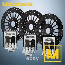 11.8 HARLEY SUPER SPOKE ROTOR With BRAKE PAD FOR TOURING BAGGER FRONT&REAR SET