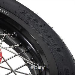 12 Front Rear Spoke Wheels Rims Hubs + Tire For Sur-Ron Light Bee X For Segway