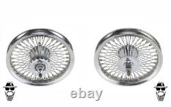 12 Original Lowrider Steel Front OR Coaster Wheel 72 Spoke 14g Chrome Plated