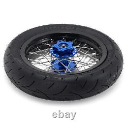 12x2.15 Spoke Front Rear Wheels Blue Hubs Black Rims with Tire for Talaria Sting