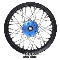 12x2.15 Spoke Front Rear Wheels Rims Blue Hub For Beta Explorer For Apollo RFN