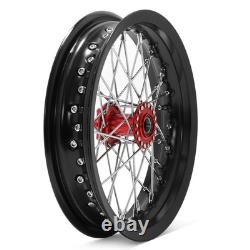 12x2.15 Spoked Front Rear Wheels Red Hub Set For BETA Explorer For Apollo RFN