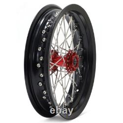 12x2.15 Spoked Front Rear Wheels Red Hub Set For BETA Explorer For Apollo RFN