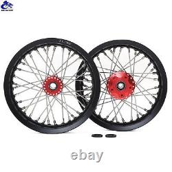 12x2.15 Supermoto Spoke Front + Rear Wheels Rims Hubs Set for Talaria Sting MX