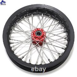 12x2.15 Supermoto Spoke Front + Rear Wheels Rims Hubs Set for Talaria Sting MX