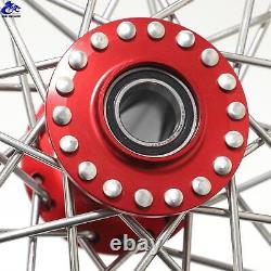 12x2.15 Supermoto Spoke Front + Rear Wheels Rims Hubs Set for Talaria Sting MX