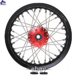 12x2.15 Supermoto Spoke Front + Rear Wheels Rims Hubs Set for Talaria Sting MX