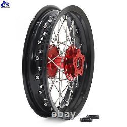 12x2.15 Supermoto Spoke Front + Rear Wheels Rims Hubs Set for Talaria Sting MX