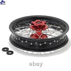 12x2.15 Supermoto Spoke Front + Rear Wheels Rims Hubs Set for Talaria Sting MX