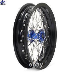 12x2.15 Supermoto Spoke Front & Rear Wheels Rims for Talaria Sting Blue Hubs