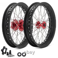14x2.15 Spoke Front Rear Wheels Rims Red Hubs For BETA Explorer For Apollo RFN