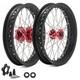 14x2.15 Spoked Front Rear Wheels Red Hubs Set For Beta Explorer For Apollo Rfn