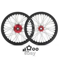 14x2.15 Spoked Front Rear Wheels Red Hubs Set For BETA Explorer For Apollo RFN