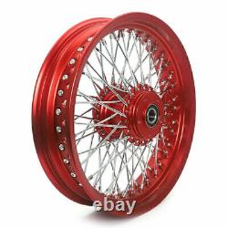16X3.5 Spoked Wheels Rims Dual Disc 72 Spokes for Harley Softail Heritage FLSTC